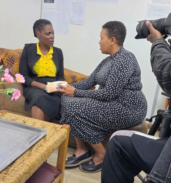Gamuchirai Mkwakwami and Charity Dlodlo on set of Chipo The Gift Season 4 currently shooting